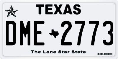 TX license plate DME2773
