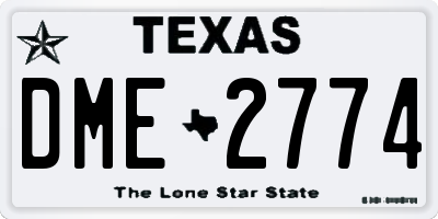 TX license plate DME2774