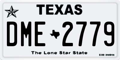 TX license plate DME2779