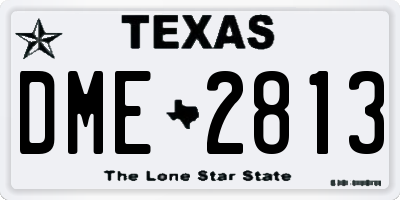 TX license plate DME2813