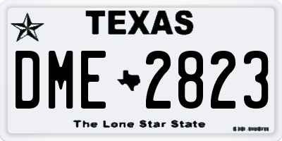 TX license plate DME2823