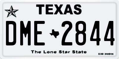 TX license plate DME2844
