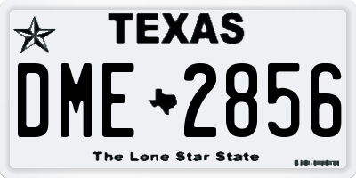 TX license plate DME2856