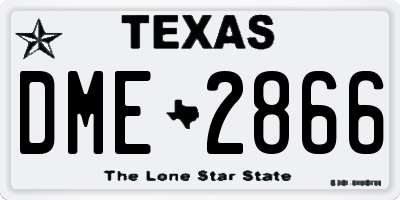TX license plate DME2866