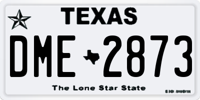 TX license plate DME2873
