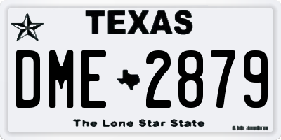 TX license plate DME2879