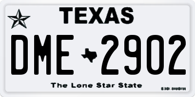 TX license plate DME2902