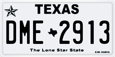 TX license plate DME2913