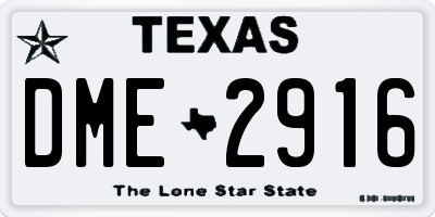 TX license plate DME2916