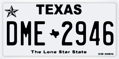 TX license plate DME2946