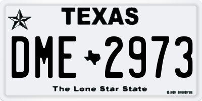 TX license plate DME2973