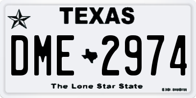 TX license plate DME2974