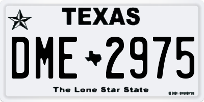 TX license plate DME2975