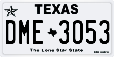 TX license plate DME3053