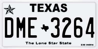 TX license plate DME3264