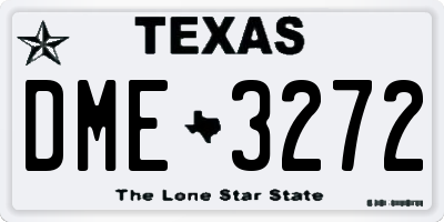 TX license plate DME3272