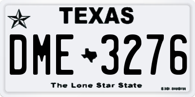 TX license plate DME3276