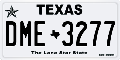 TX license plate DME3277