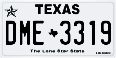 TX license plate DME3319
