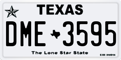 TX license plate DME3595