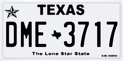 TX license plate DME3717