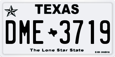 TX license plate DME3719