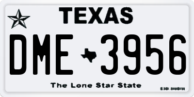 TX license plate DME3956