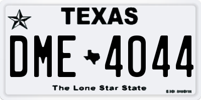 TX license plate DME4044
