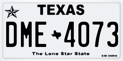 TX license plate DME4073