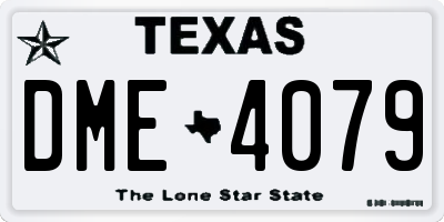 TX license plate DME4079