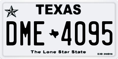 TX license plate DME4095