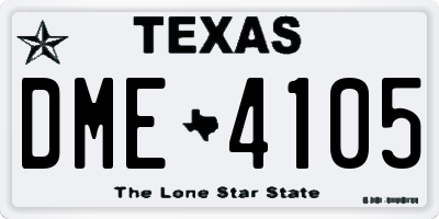 TX license plate DME4105