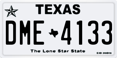 TX license plate DME4133