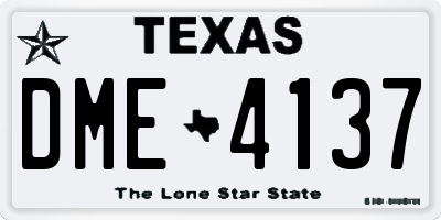 TX license plate DME4137