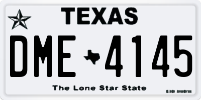 TX license plate DME4145