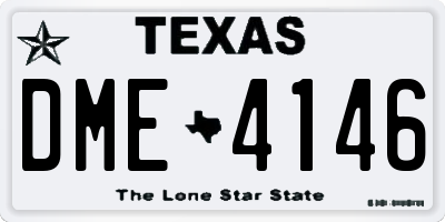 TX license plate DME4146