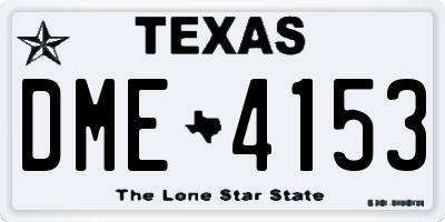 TX license plate DME4153