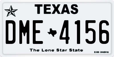 TX license plate DME4156