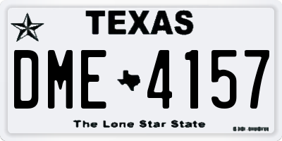 TX license plate DME4157