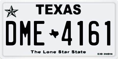 TX license plate DME4161