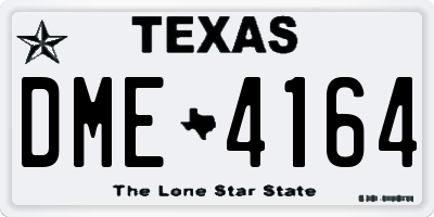 TX license plate DME4164