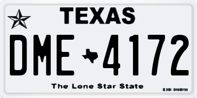 TX license plate DME4172