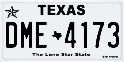 TX license plate DME4173