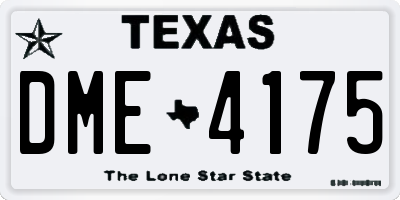 TX license plate DME4175