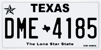 TX license plate DME4185