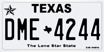 TX license plate DME4244