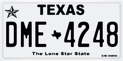 TX license plate DME4248