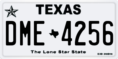 TX license plate DME4256