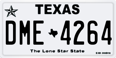 TX license plate DME4264