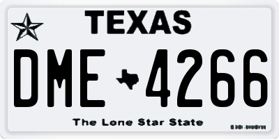 TX license plate DME4266